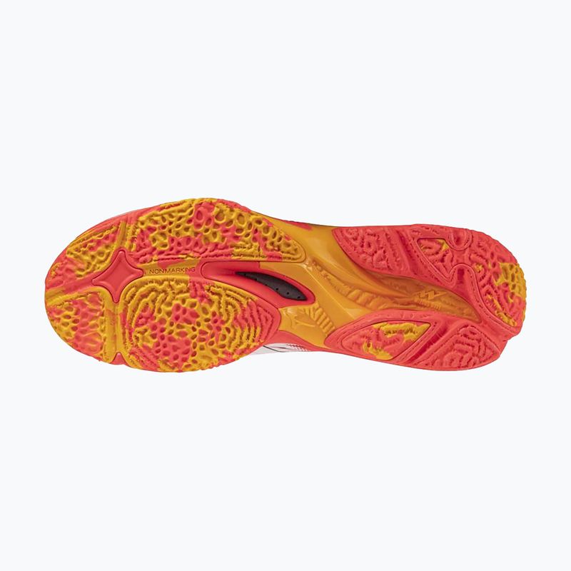 Scarpe da pallavolo Mizuno Wave Lightning Neo 3 bianco/fuoco corallo 2/citrus 11