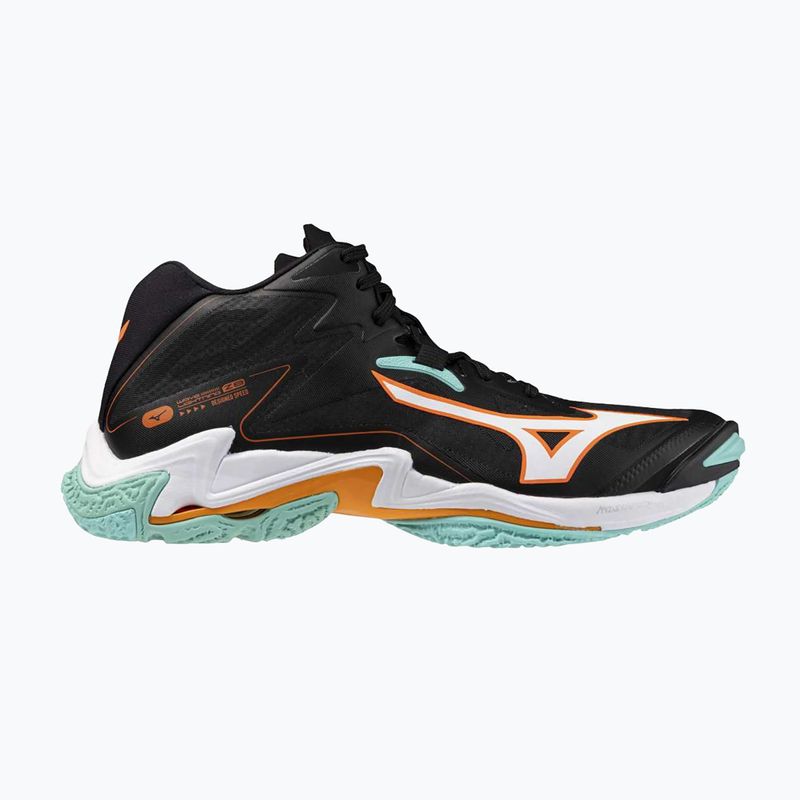 Scarpe da pallavolo Mizuno Wave Lightning Z8 Mid nero/tangelo/verde ghiaccio
