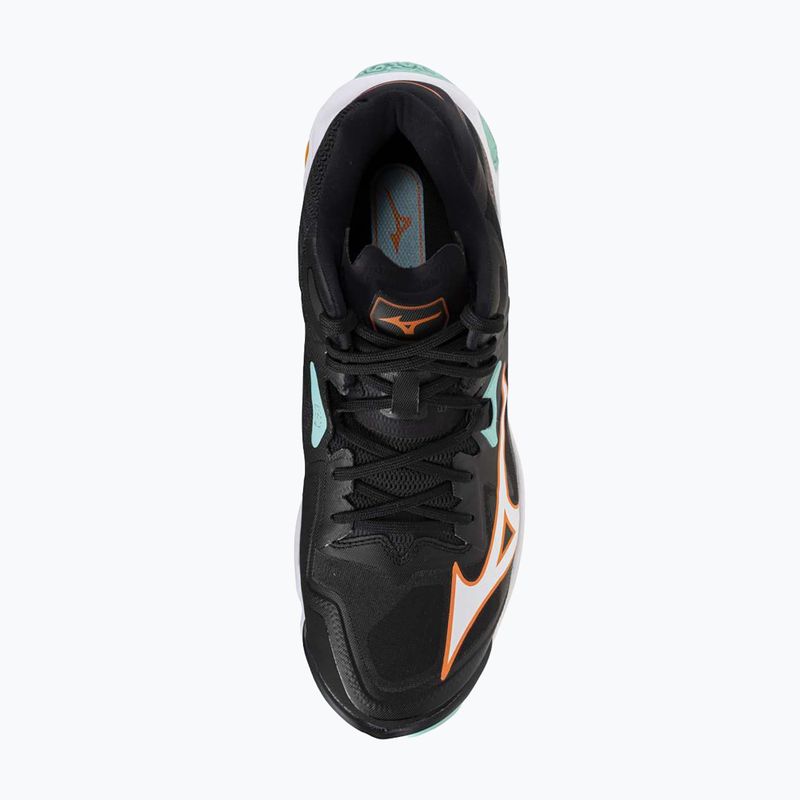 Scarpe da pallavolo Mizuno Wave Lightning Z8 Mid nero/tangelo/verde ghiaccio 5