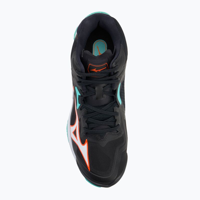 Scarpe da pallavolo Mizuno Wave Lightning Z8 Mid nero/tangelo/verde ghiaccio 5
