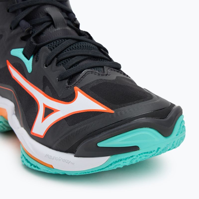 Scarpe da pallavolo Mizuno Wave Lightning Z8 Mid nero/tangelo/verde ghiaccio 7
