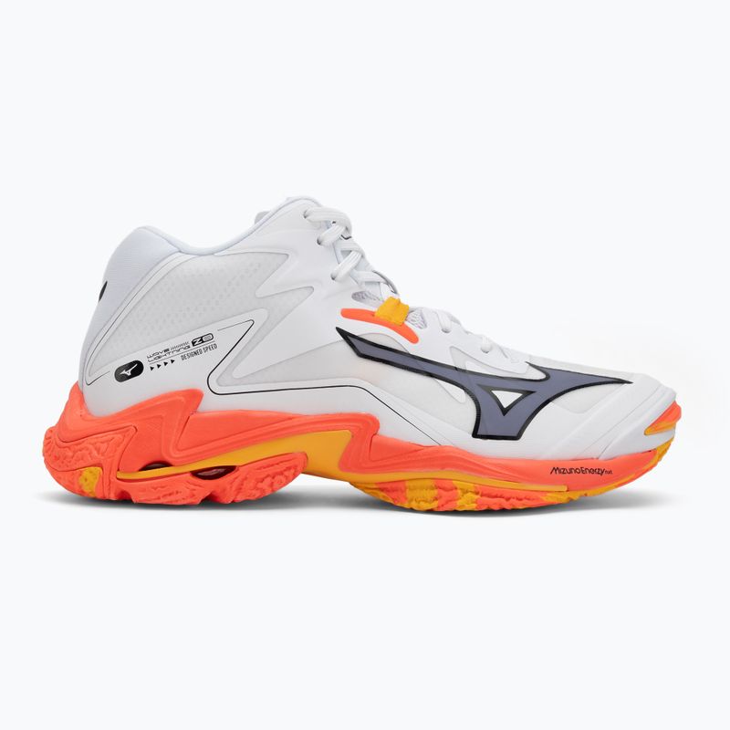 Scarpe da pallavolo Mizuno Wave Lightning Z8 Mid bianco/fiery coral 2/citrus 2