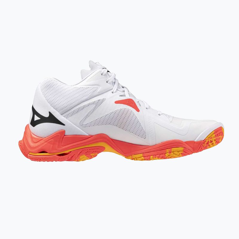 Scarpe da pallavolo Mizuno Wave Lightning Z8 Mid bianco/fiery coral 2/citrus 2