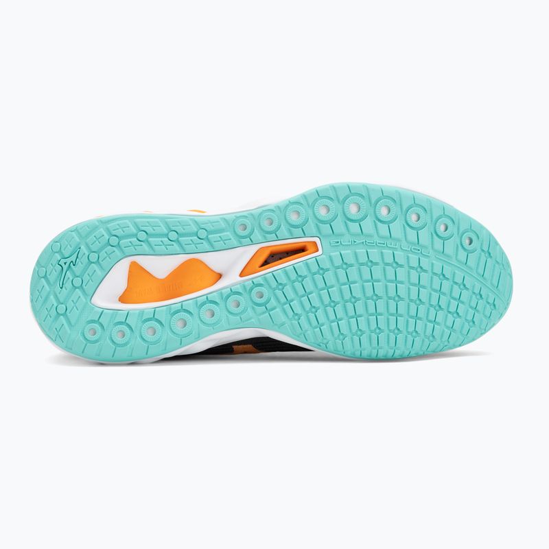 Scarpe da pallavolo Mizuno Wave Luminous 3 nero/tangelo/verde ghiaccio 4