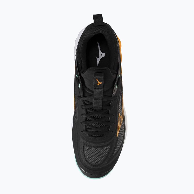Scarpe da pallavolo Mizuno Wave Luminous 3 nero/tangelo/verde ghiaccio 5
