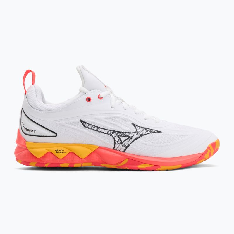 Scarpe da pallavolo Mizuno Wave Luminous 3 bianco/corallo infuocato 2/citrus 2
