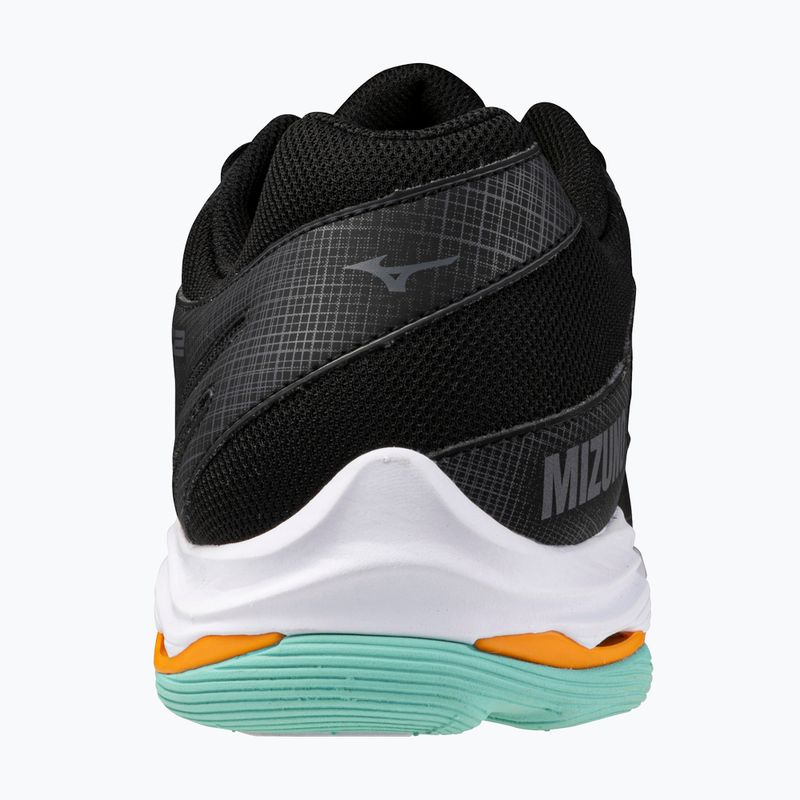 Scarpe da pallavolo Mizuno Wave Voltage 2 nero/tangelo/verde ghiaccio 3