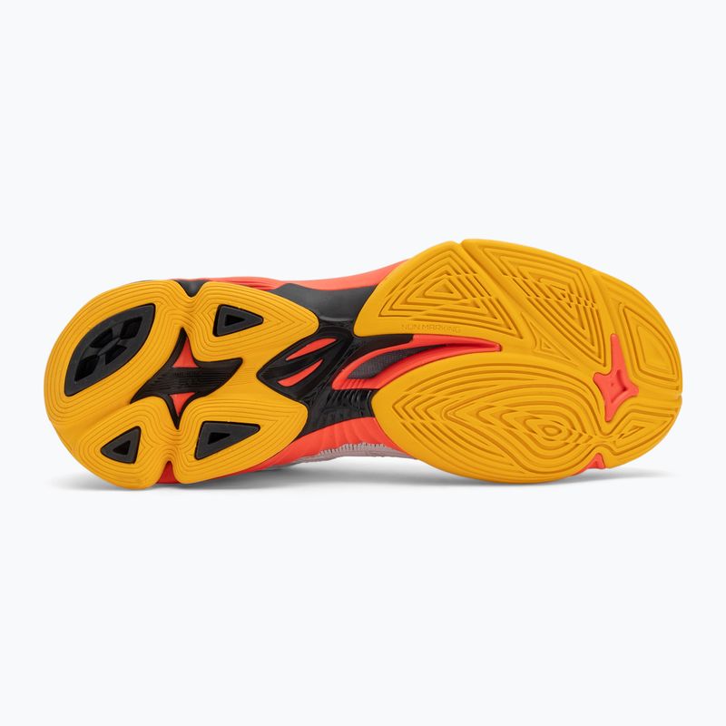 Scarpe da pallavolo Mizuno Wave Voltage 2 bianco/corallo rosso 2/citrus 4