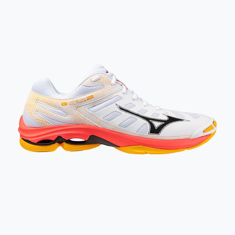 Scarpe da pallavolo Mizuno Wave Voltage 2 bianco/corallo rosso 2/citrus