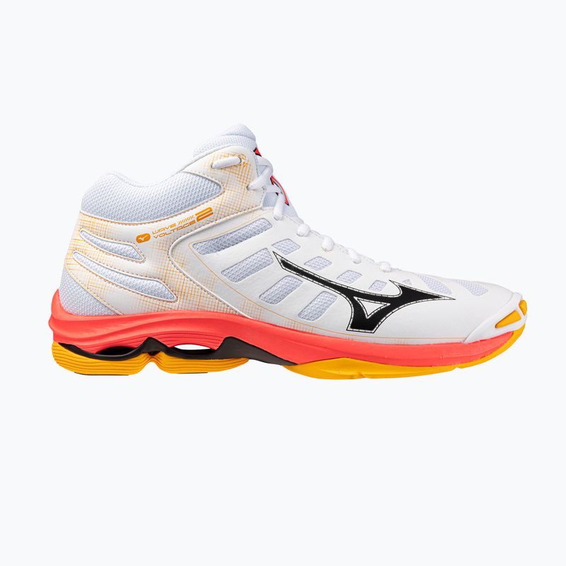 Scarpe da pallavolo Mizuno Wave Voltage 2 Mid bianco/fiery coral 2/citrus