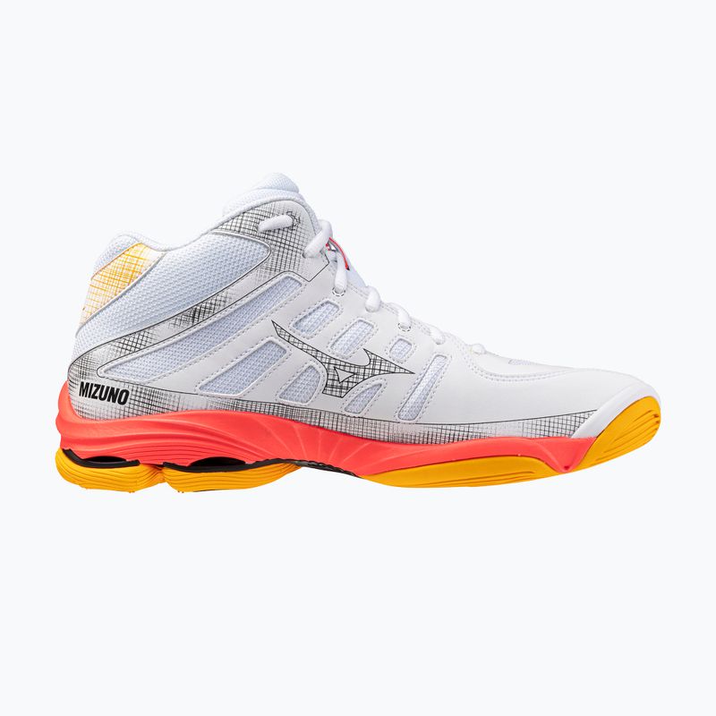 Scarpe da pallavolo Mizuno Wave Voltage 2 Mid bianco/fiery coral 2/citrus 2
