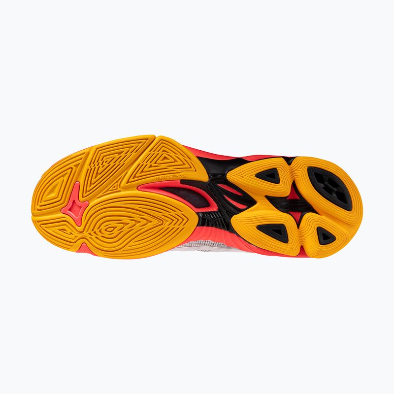 Scarpe da pallavolo Mizuno Wave Voltage 2 Mid bianco/fiery coral 2/citrus 4