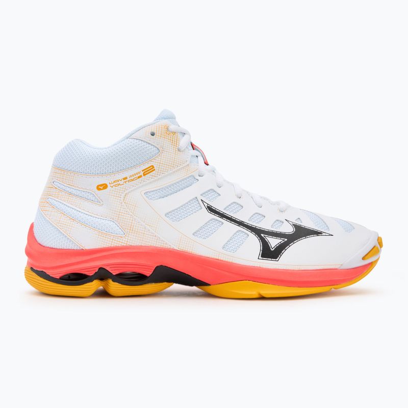 Scarpe da pallavolo Mizuno Wave Voltage 2 Mid bianco/fiery coral 2/citrus 2