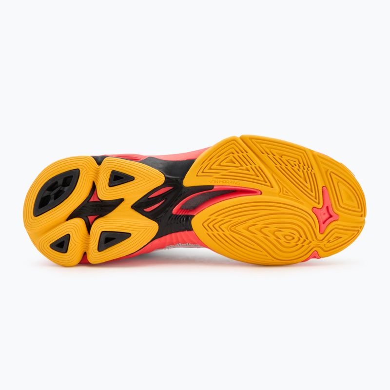 Scarpe da pallavolo Mizuno Wave Voltage 2 Mid bianco/fiery coral 2/citrus 4
