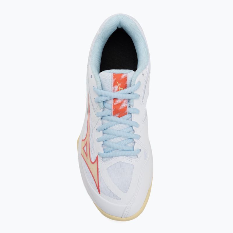 Scarpe da pallavolo donna Mizuno Thunder Blade Z bianco/calipso coral/pale banana 5