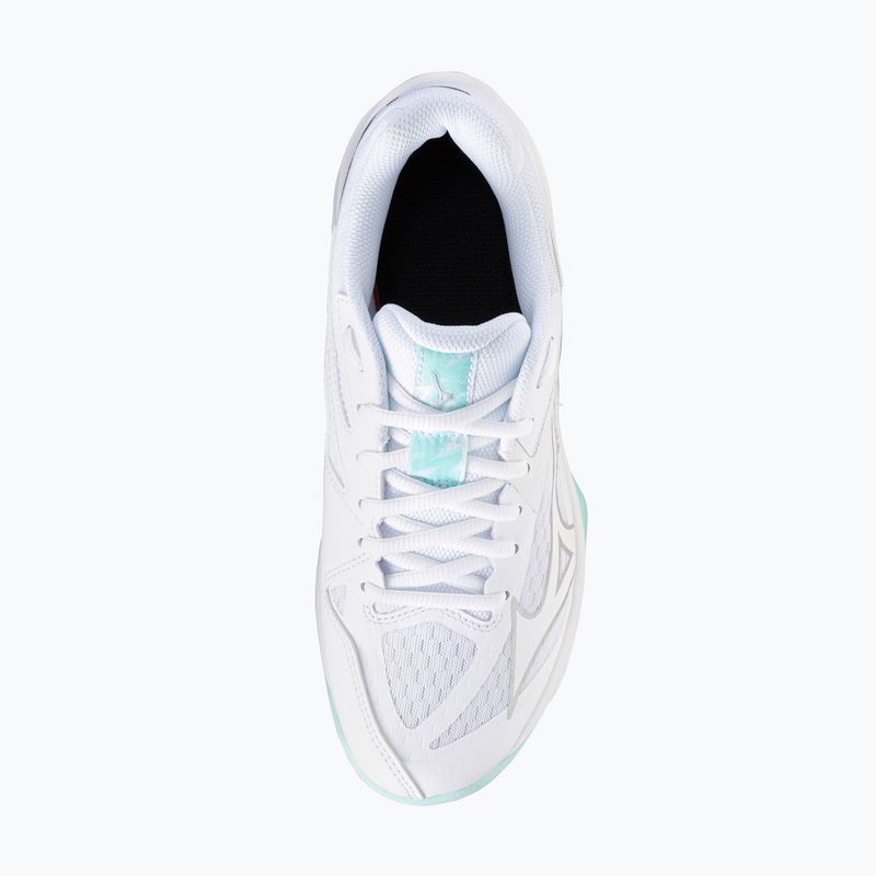 Scarpe da pallavolo da donna Mizuno Thunder Blade Z bianco/blu 5