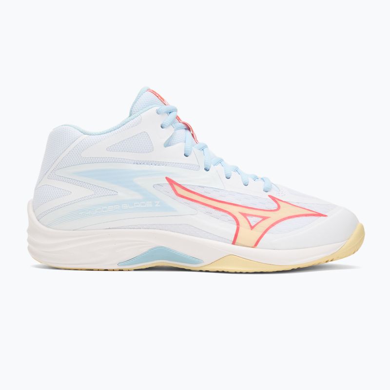 Scarpe da pallavolo donna Mizuno Thunder Blade Z Mid bianco/calipso coral/pale banana 2