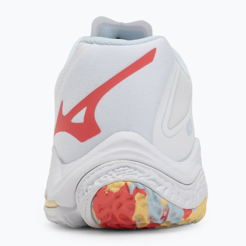 Scarpe da pallavolo donna Mizuno Wave Lightning Z8 bianco/calipso coral/pale banana 6