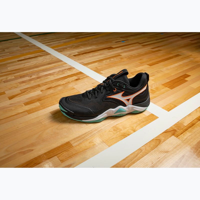 Scarpe da pallavolo Mizuno Wave Momentum Elite black/tangelo/ice green 9