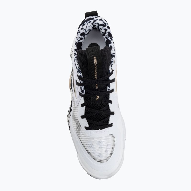 Scarpe da pallavolo Mizuno Wave Momentum Elite white/black/ge gold 5