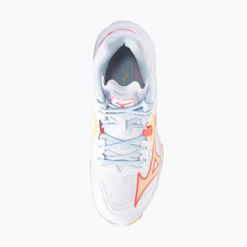 Scarpe da pallavolo donna Mizuno Wave Lightning Z8 Mid bianco/calipso coral/pale banana 5