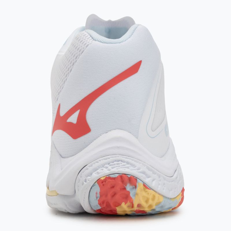 Scarpe da pallavolo donna Mizuno Wave Lightning Z8 Mid bianco/calipso coral/pale banana 6