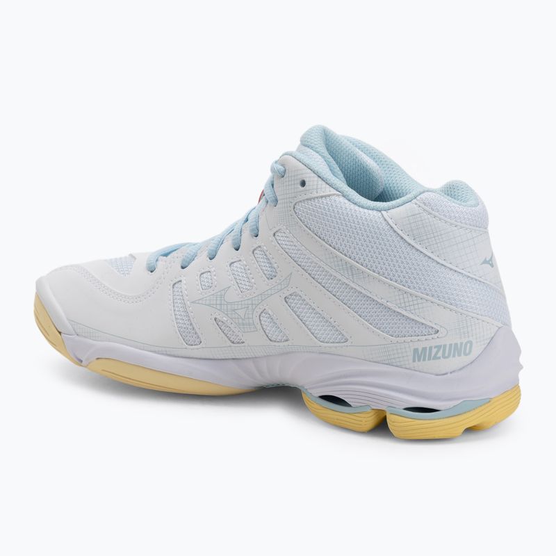 Scarpe da pallavolo donna Mizuno Wave Voltage 2 Mid bianco/calipso coral/pale banana 3
