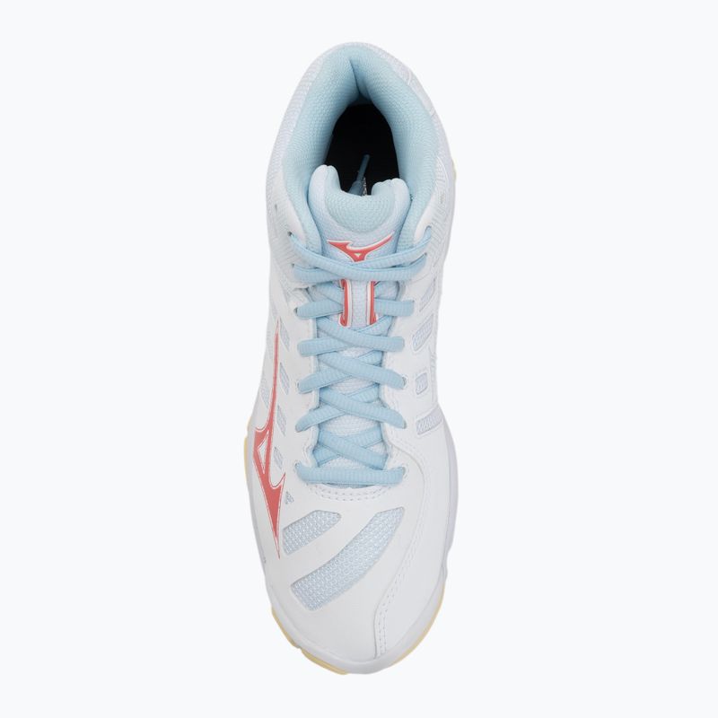 Scarpe da pallavolo donna Mizuno Wave Voltage 2 Mid bianco/calipso coral/pale banana 5