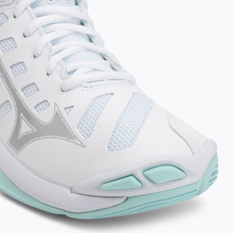 Scarpe da volley donna Mizuno Wave Voltage 2 Mid white/blue tint 7