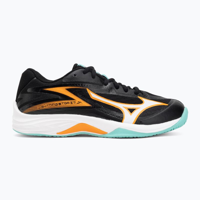 Scarpe da pallavolo per bambini Mizuno Lightning Star Z7 nero/tangelo/verde ghiaccio 2