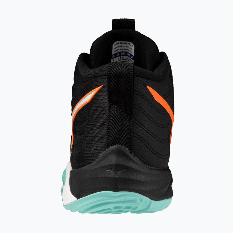 Scarpe da pallavolo Mizuno Wave Momentum Elite Mid nero/tangelo/verde ghiaccio 10