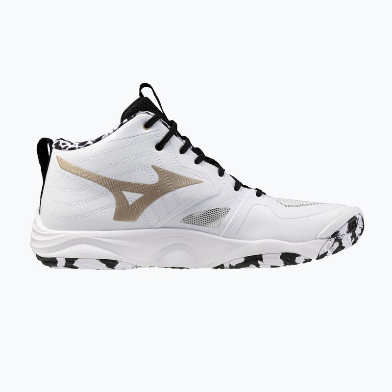 Scarpe da pallavolo Mizuno Wave Momentum Elite Mid white/black/gold 9