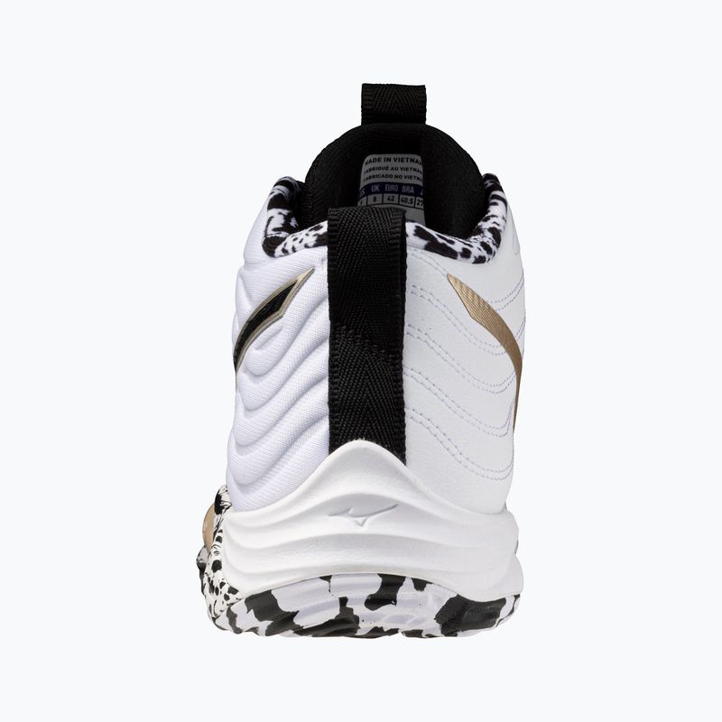 Scarpe da pallavolo Mizuno Wave Momentum Elite Mid white/black/gold 10