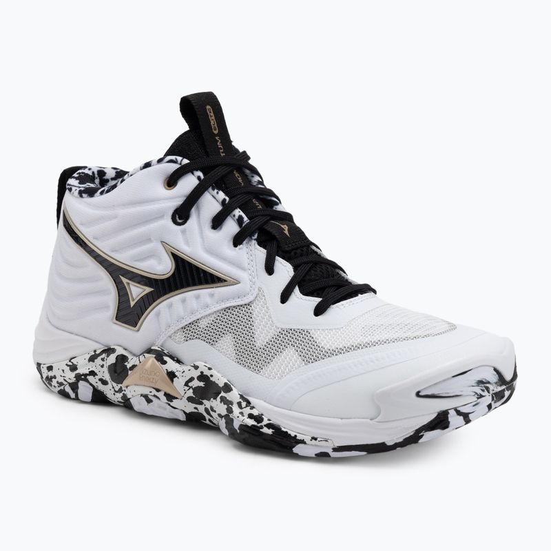 Scarpe da pallavolo Mizuno Wave Momentum Elite Mid white/black/gold
