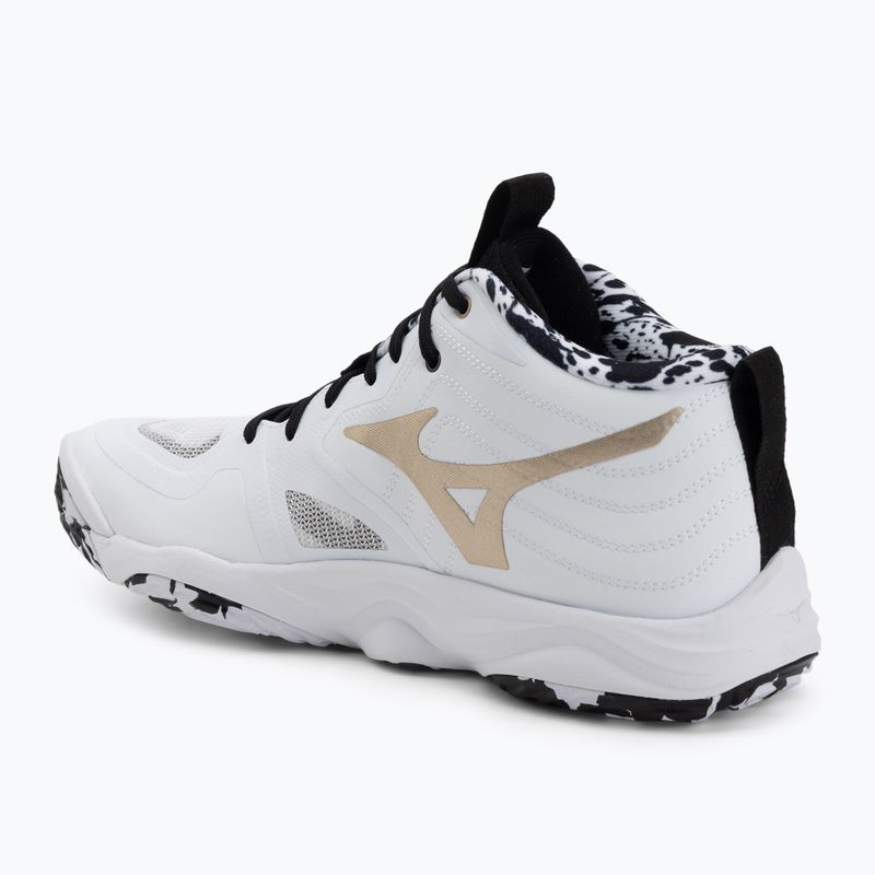 Scarpe da pallavolo Mizuno Wave Momentum Elite Mid white/black/gold 3