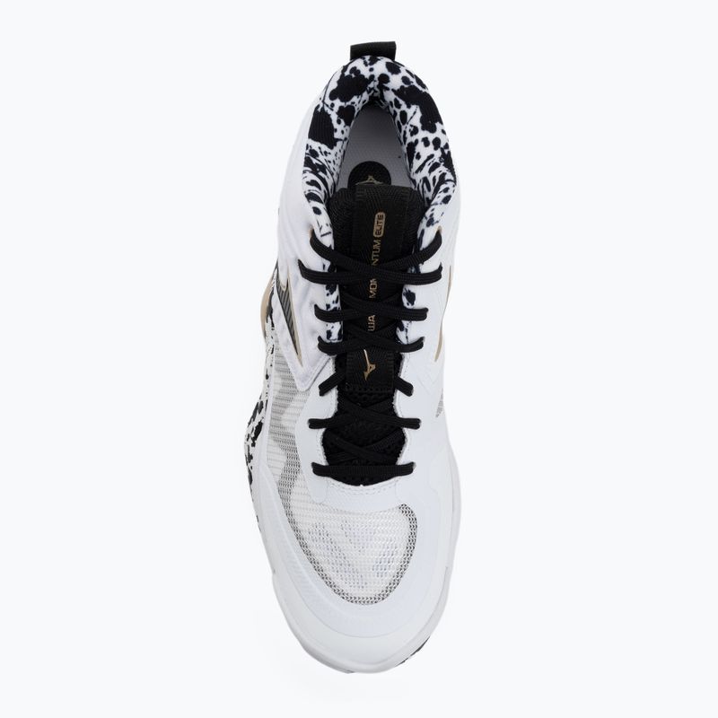 Scarpe da pallavolo Mizuno Wave Momentum Elite Mid white/black/gold 5