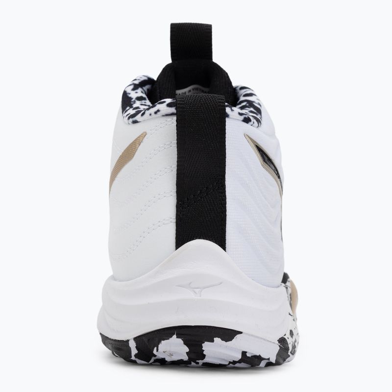 Scarpe da pallavolo Mizuno Wave Momentum Elite Mid white/black/gold 6