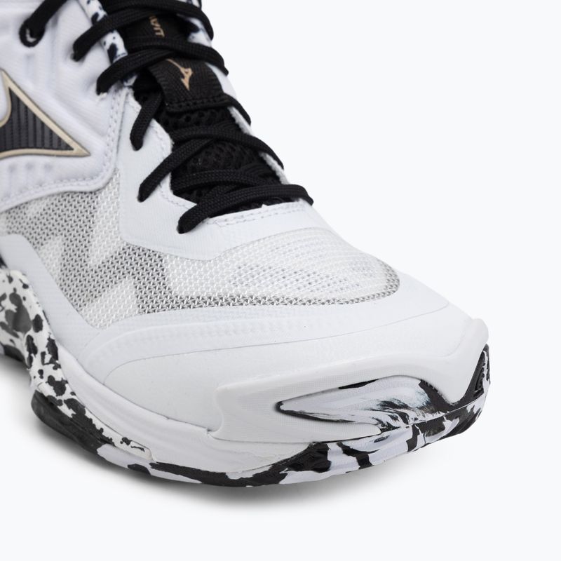 Scarpe da pallavolo Mizuno Wave Momentum Elite Mid white/black/gold 7
