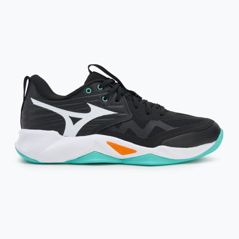 Scarpe da pallavolo Mizuno Wave Momentum Pro nero/tangelo/verde ghiaccio 2