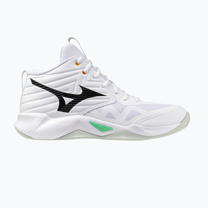 Scarpe da pallavolo Mizuno Wave Momentum Pro Mid white/black/frozen emerald 8