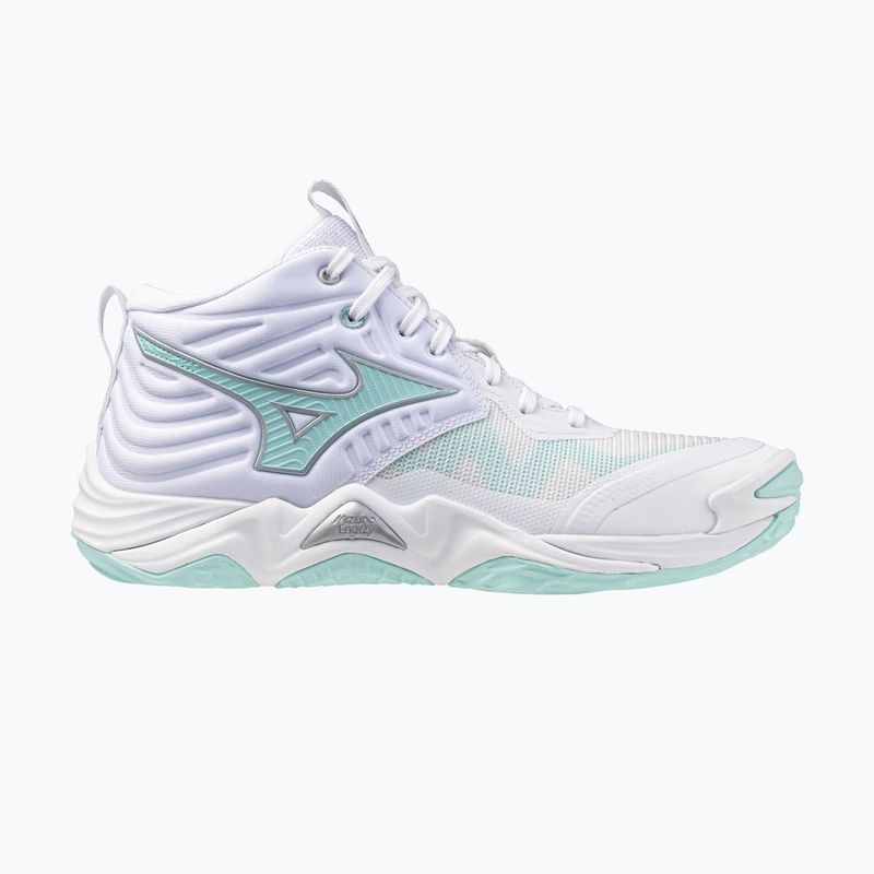 Scarpe da pallavolo da donna Mizuno Wave Momentum Elite Mid bianco/blu