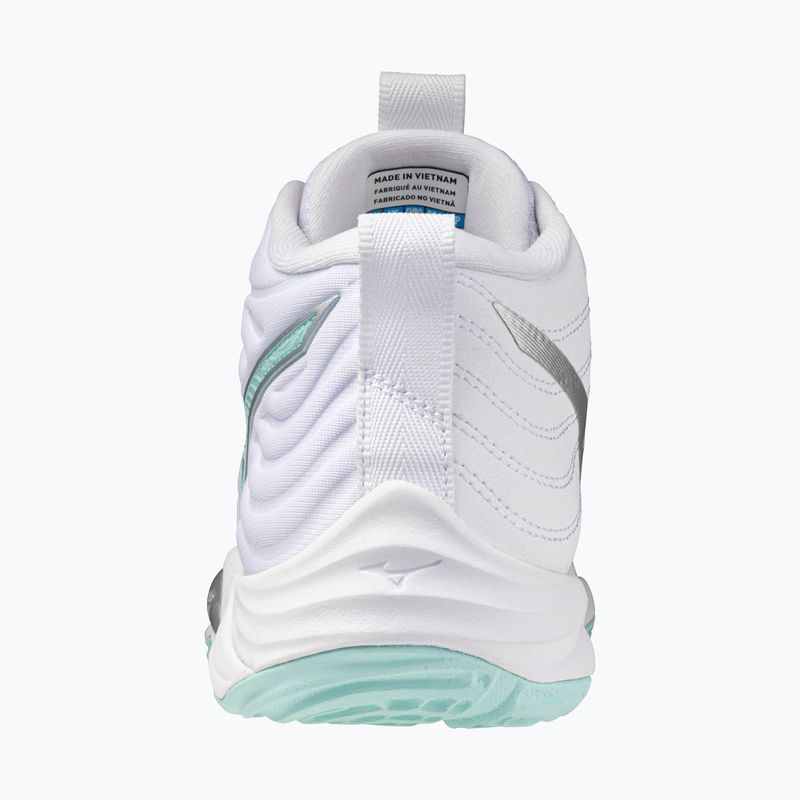 Scarpe da pallavolo da donna Mizuno Wave Momentum Elite Mid bianco/blu 3