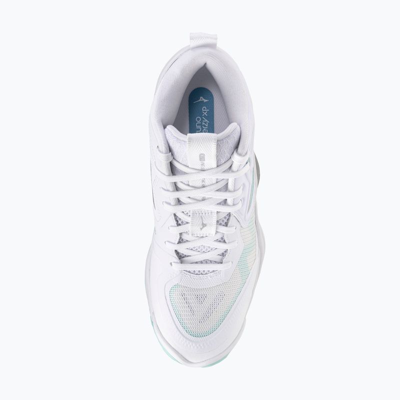 Scarpe da pallavolo da donna Mizuno Wave Momentum Elite Mid bianco/blu 5