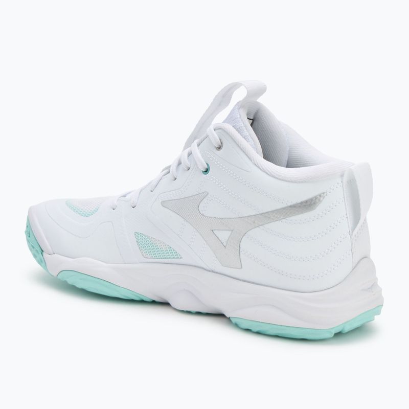Scarpe da pallavolo da donna Mizuno Wave Momentum Elite Mid bianco/blu 3