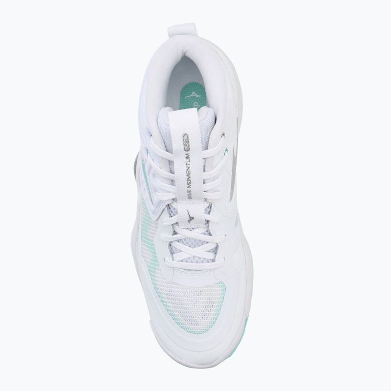 Scarpe da pallavolo da donna Mizuno Wave Momentum Elite Mid bianco/blu 5