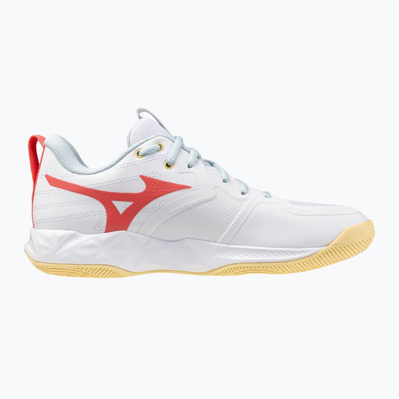 Scarpe da pallavolo donna Mizuno Wave Momentum Pro bianco/calipso coral/pale banana