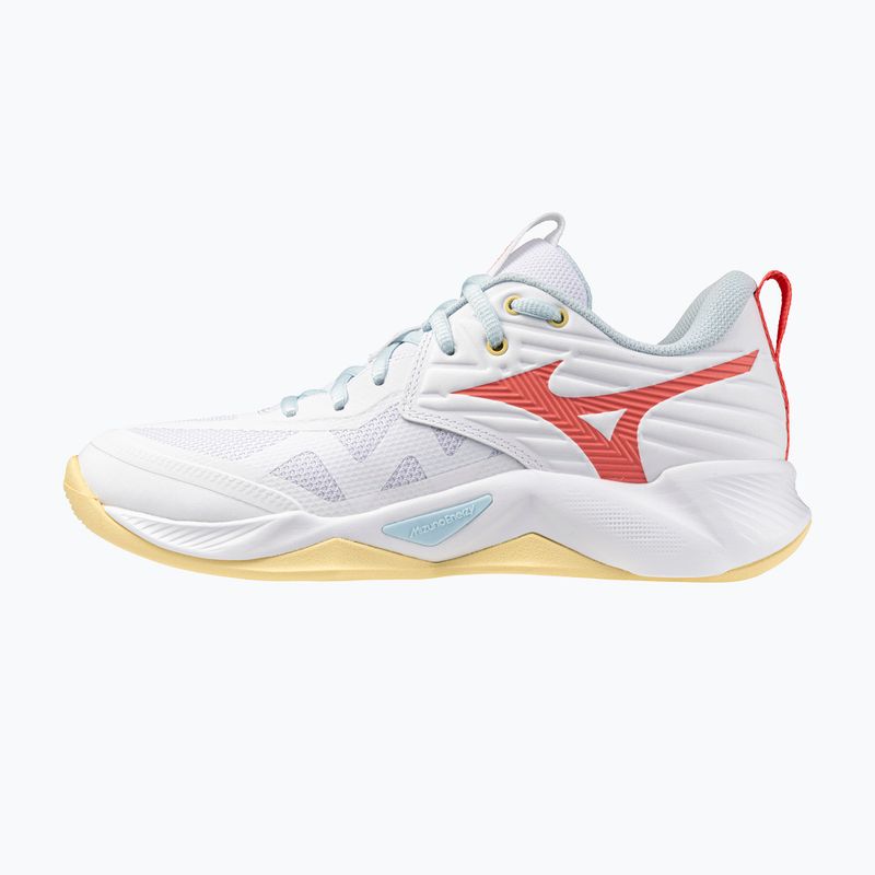 Scarpe da pallavolo donna Mizuno Wave Momentum Pro bianco/calipso coral/pale banana 2