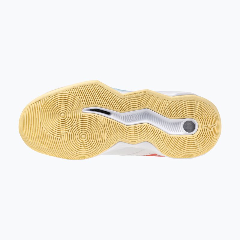 Scarpe da pallavolo donna Mizuno Wave Momentum Pro bianco/calipso coral/pale banana 4