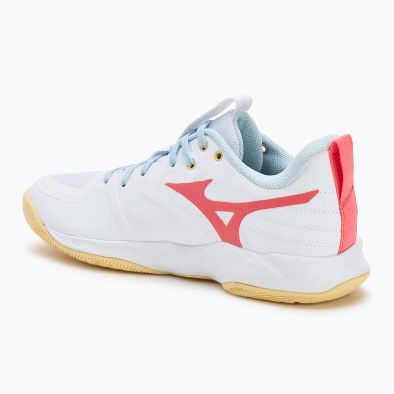 Scarpe da pallavolo donna Mizuno Wave Momentum Pro bianco/calipso coral/pale banana 3