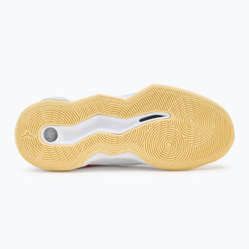 Scarpe da pallavolo donna Mizuno Wave Momentum Pro bianco/calipso coral/pale banana 4